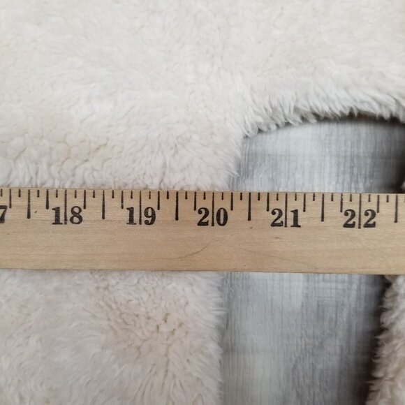 ✅Forever 21 Sherpa Pullover Sweatshirt 1/4 Zip W/Front Pocket Ivory Womens Sz M - Picture 4 of 8